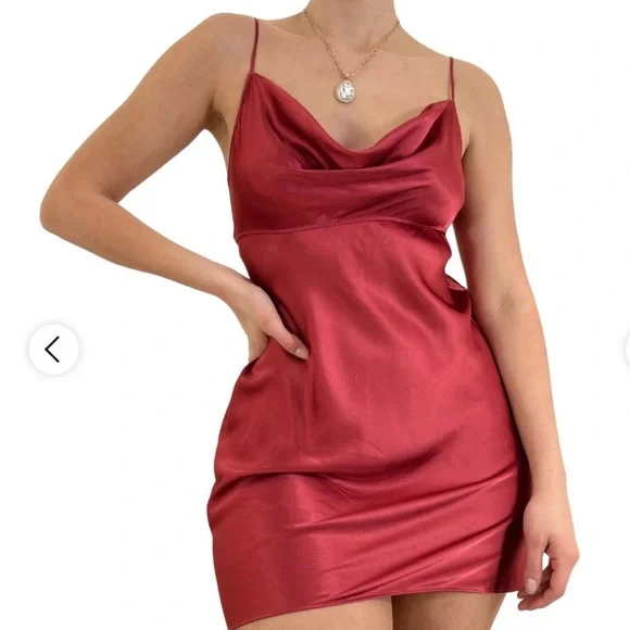 strapless open back dress Red Floral Loren Dress main image 0